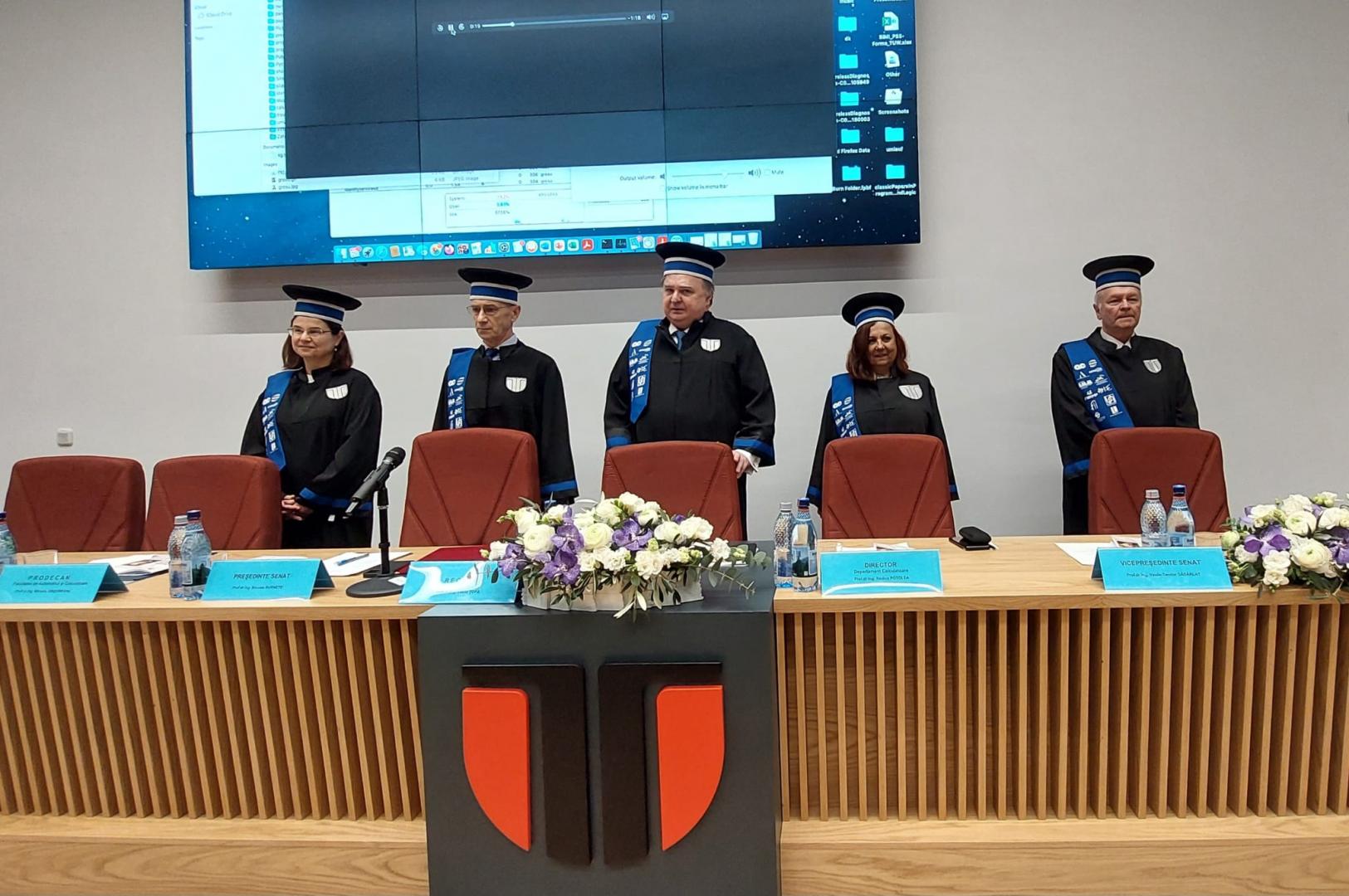 Universitatea Tehnică din Cluj-Napoca a acordat titlul de Doctor Honoris Causa domnului Prof. dr. ing. Radu Grosu, Universitatea Tehnică din Viena