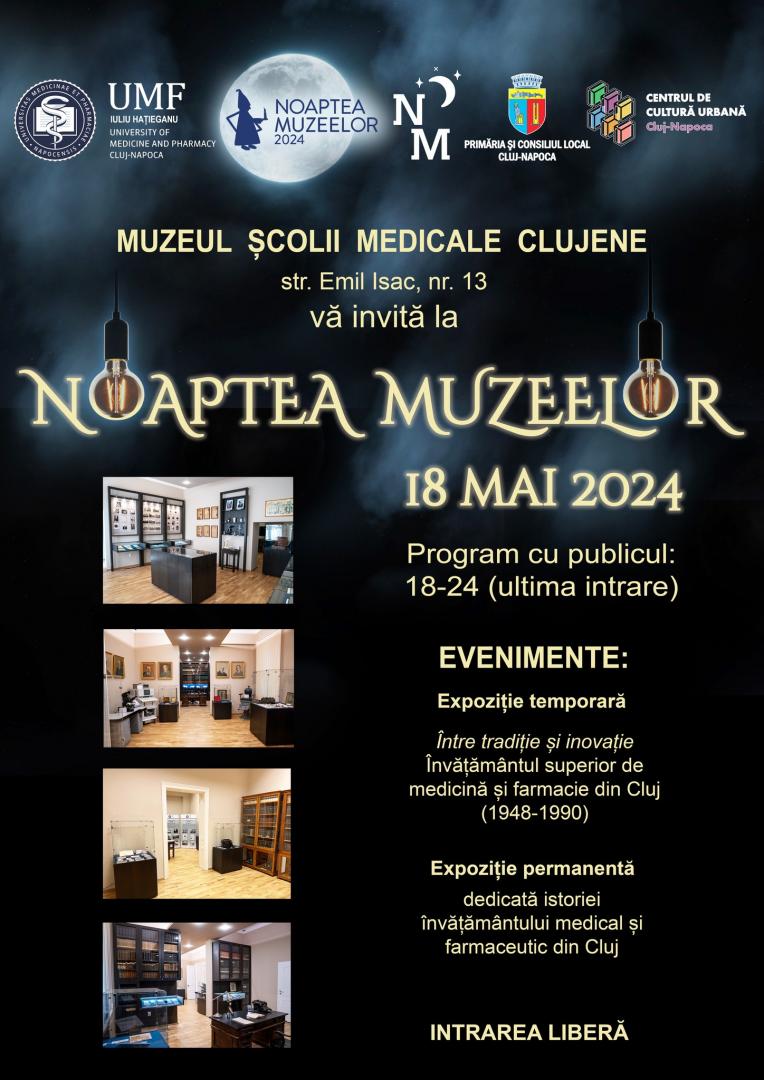 Muzeul Școlii Medicale Clujene, deschis vizitatorilor în Noaptea Muzeelor 2024
