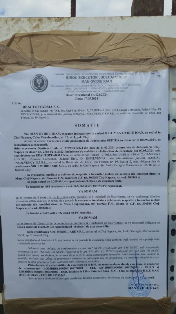 Firma imobiliară din Cluj a Elenei Udrea, evacuată cu jandarmii de către SDC Imobiliare