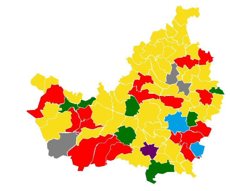 Alegeri Locale 2024 | Harta primarilor din județul Cluj: PNL are 51, PSD - 17, UDMR - 7, ADU - 2 și AUR - 1 / Alți trei sunt independenți