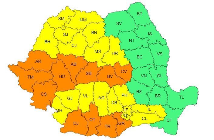 Alerte COD GALBEN și PORTOCALIU de CANICULĂ în România! Ce temperaturi vor fi în Cluj
