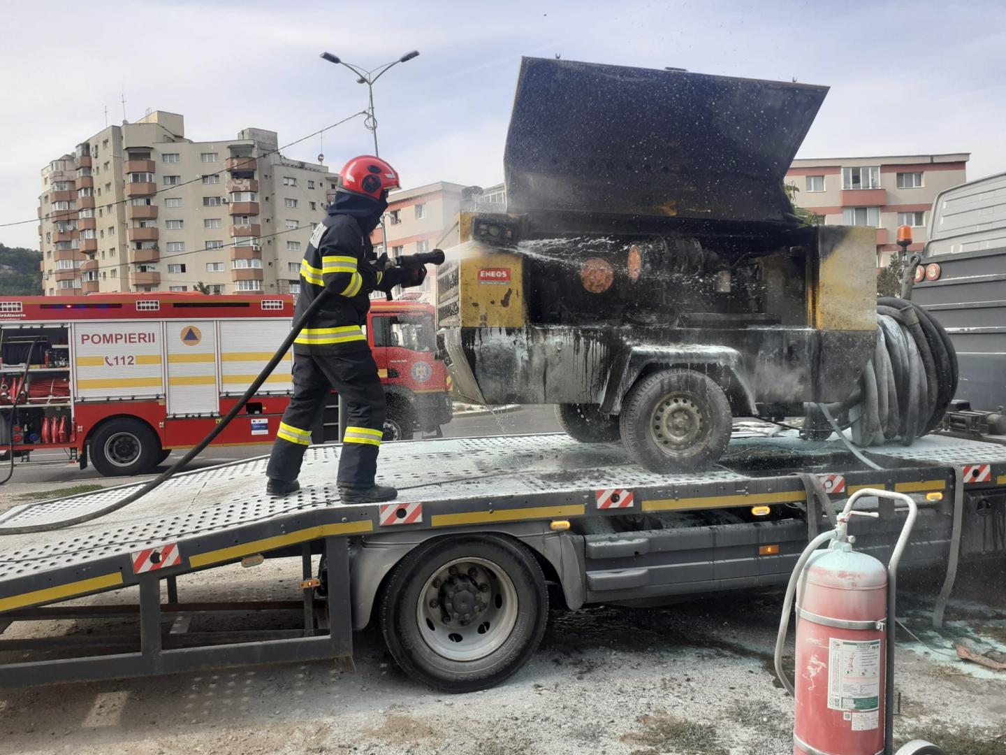 Incendiu lângă o benzinărie din Grigorescu. De la ce a pornit totul