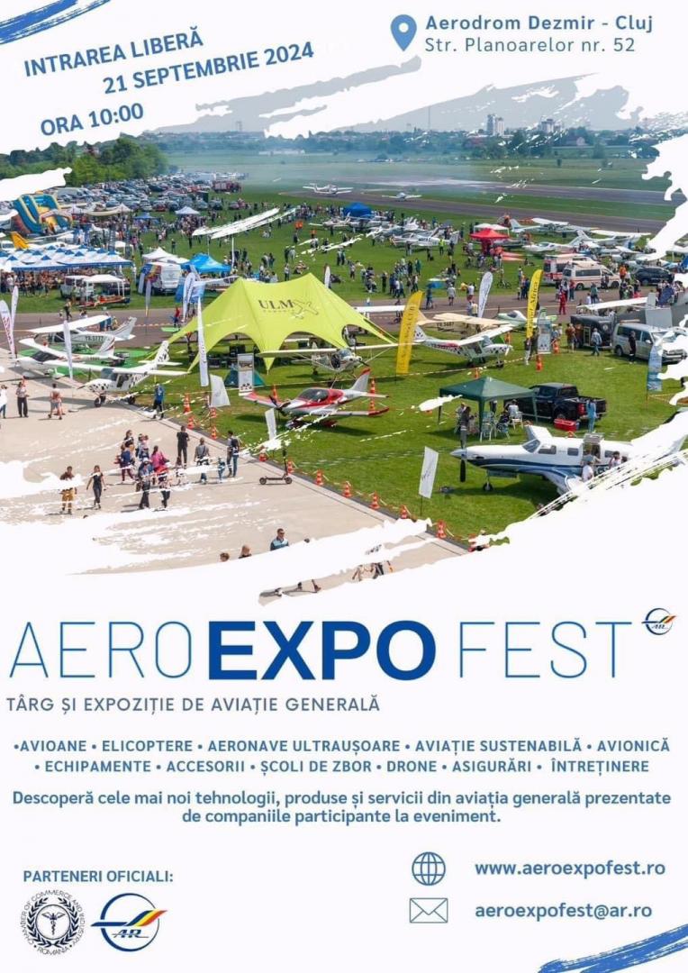 În premieră la Cluj: pasionații de aviație sunt invitați să testeze live avioane sau elicoptere, la AeroExpoFest