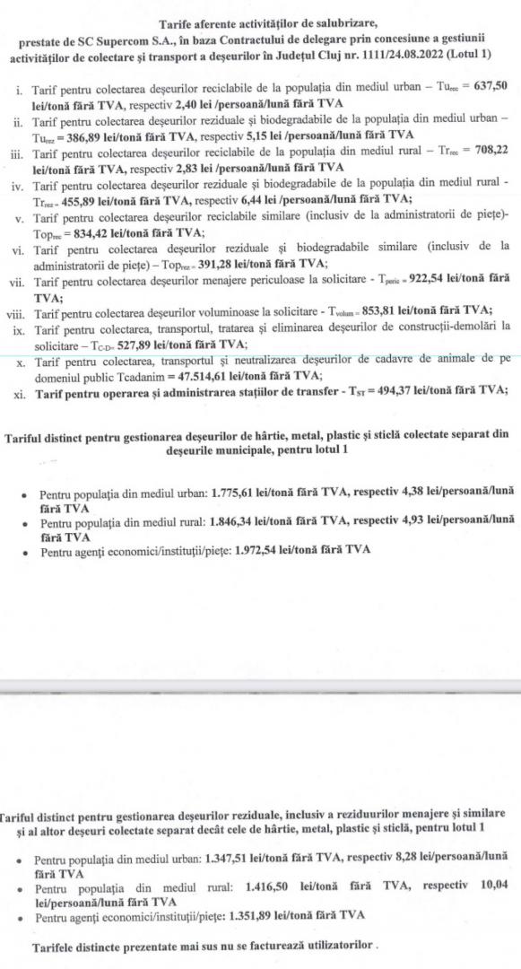 Clujenii vor plăti mai mult pentru ridicarea gunoiului. Cum motivează Supercom scumpirea de peste 50% a prețurilor la salubritate