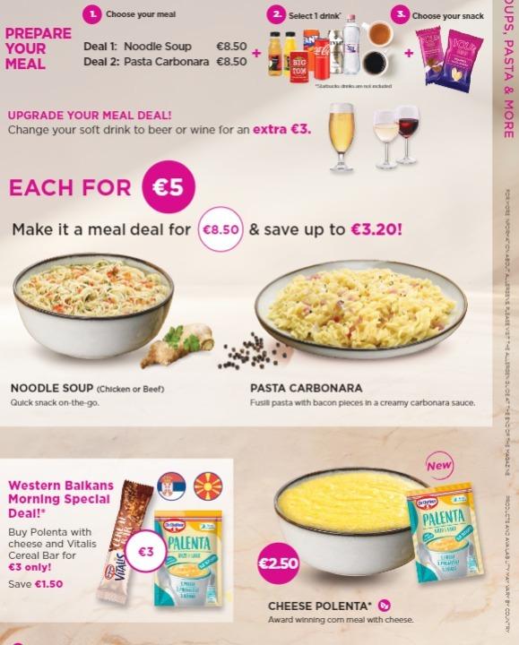 Wizz Air vinde mămăligă cu brânză la plic. Cât costă "cheese polenta" la înălțime