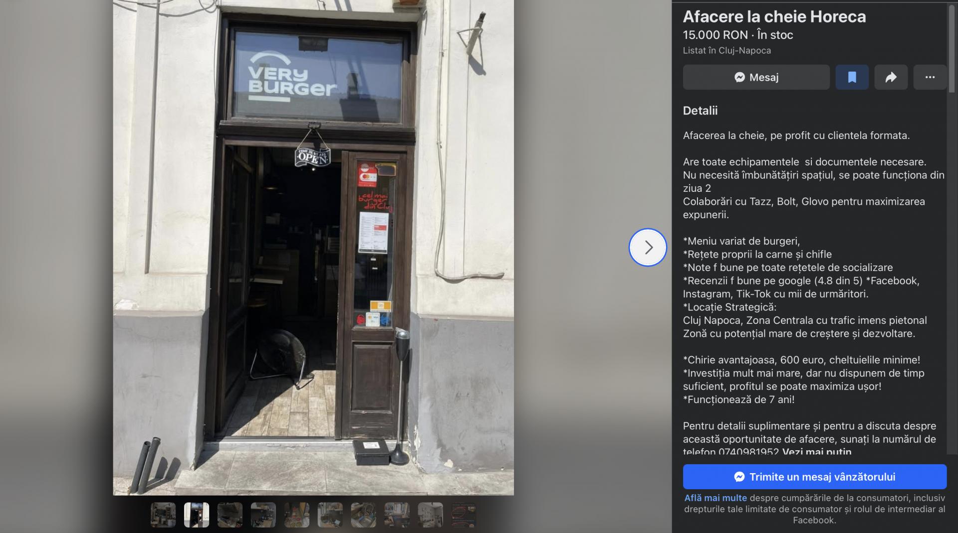 Încă o afacere la cheie, de vânzare în centru Cluj-Napoca. Vezi cât costă