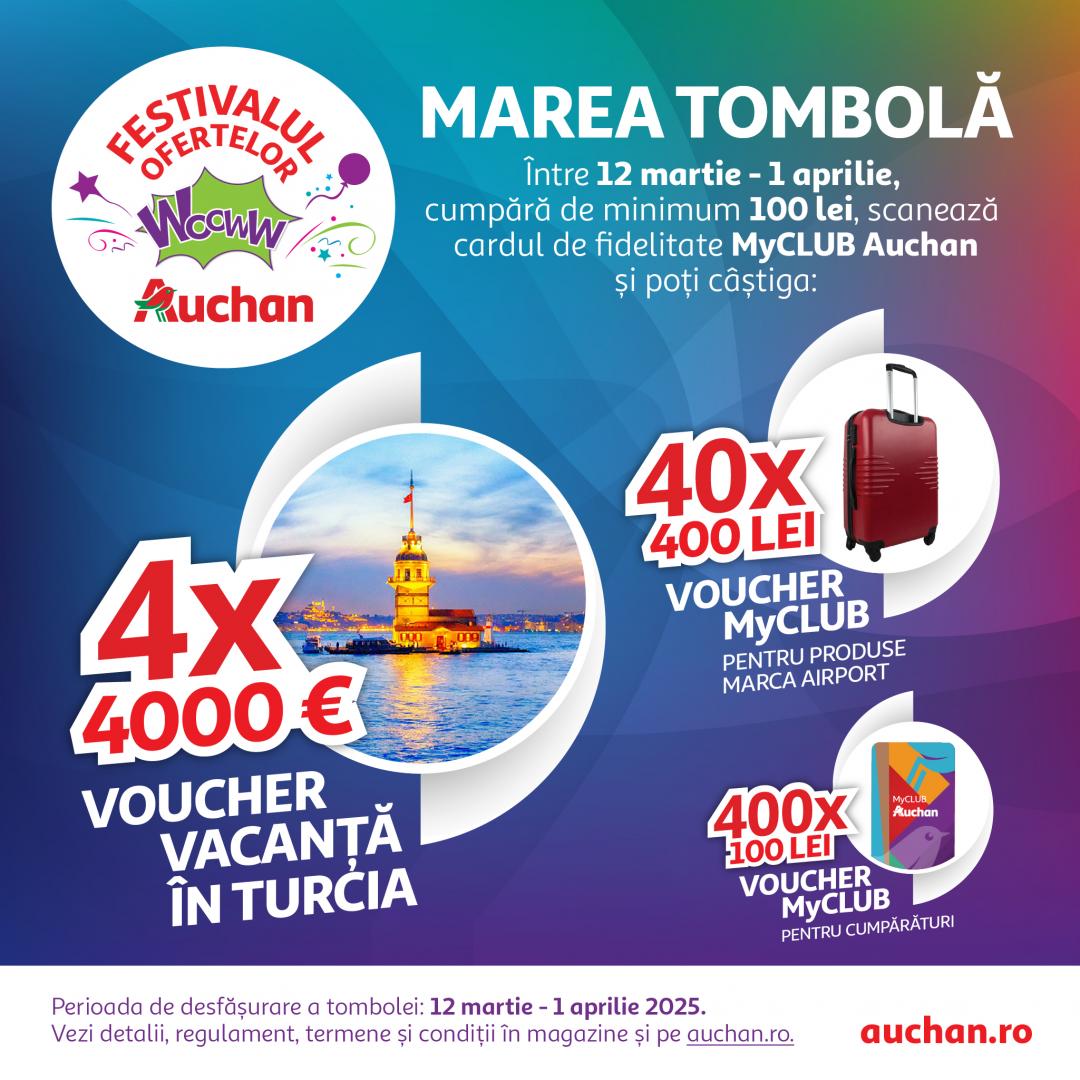 La Festivalul Ofertelor Wooww la Auchan, ai reduceri masive la peste 1.600 de produse. Descoperă primele oferte!  