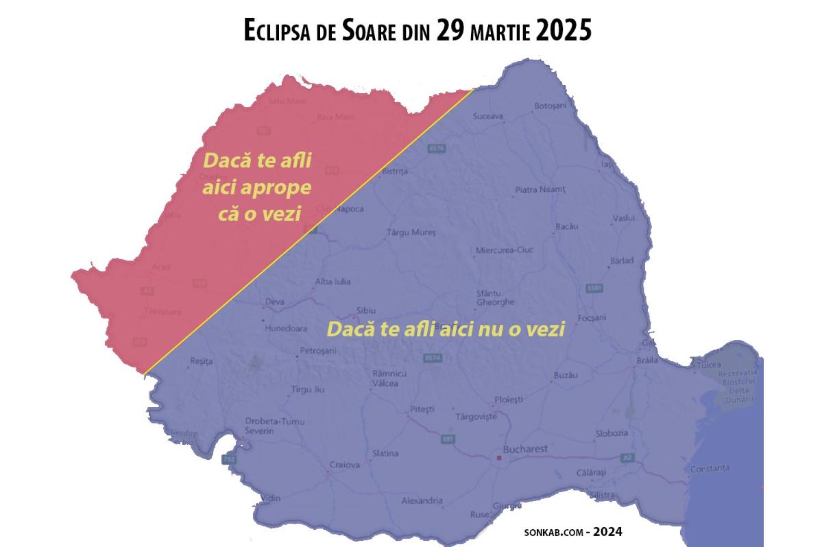 Eclipsă parţială de Soare la finalul săptămânii. Va putea fi văzută și de la Cluj/ La ce oră va avea loc