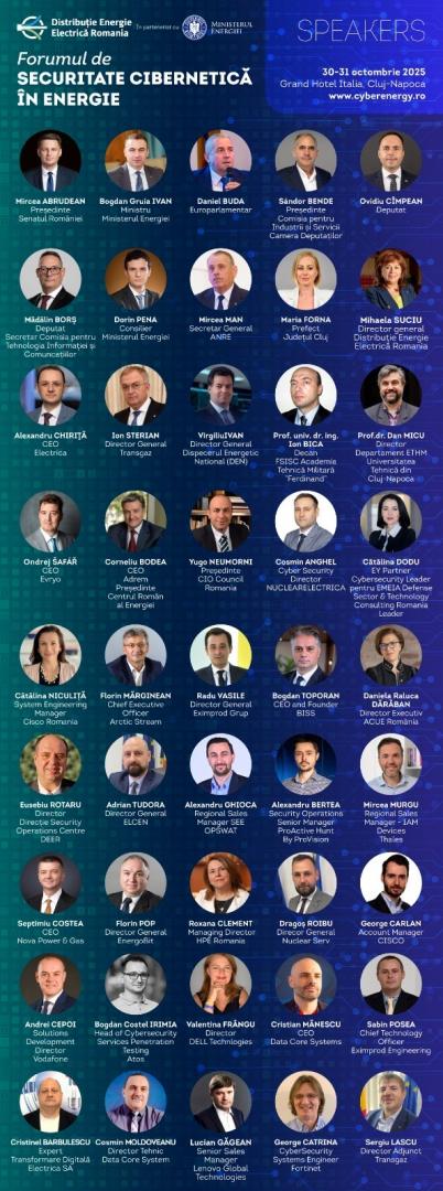 Cea de-a treia ediție a Forumului de Securitate Cibernetică în Energie începe joi la Cluj-Napoca