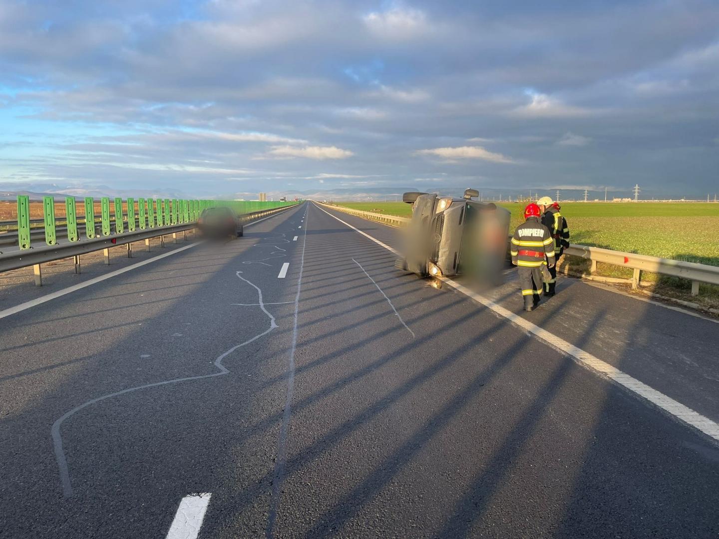 ACCIDENT cu victimă pe Autostrada Transilvania. Intervine descarcerarea