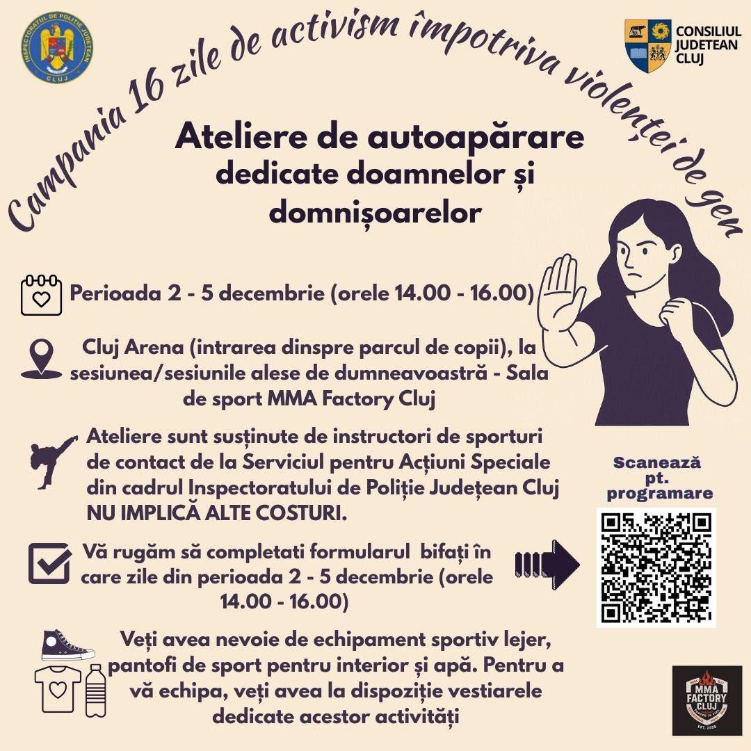 Premieră națională la Cluj. Lecții de autoapărare GRATUITE pentru femei