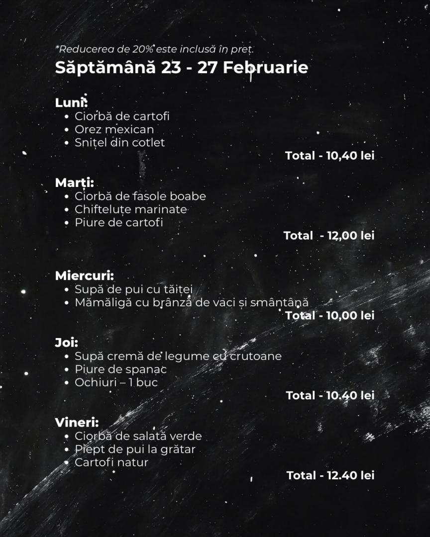 Victorie pentru studenții UBB! Meniul zilei la Cantina Hașdeu va costa mai puțin dec&acirc;t o cafea &icirc;n oraș