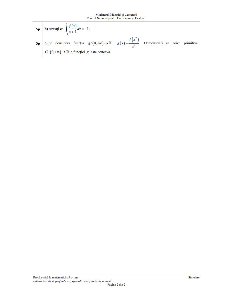 Simulare BAC 2026. Ce subiecte au primit elevii la Matematică/ Au fost publicate baremele de corectare