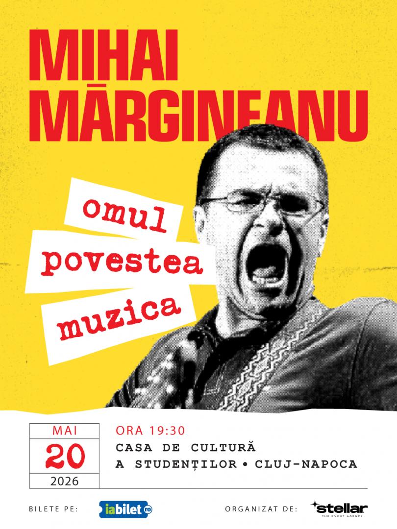 &bdquo;Omul, Povestea, Muzica&rdquo;: Mihai Mărgineanu vine la Cluj cu un spectacol fără filtre, cu povești de viață, umor și muzică &bdquo;trăită&rdquo;