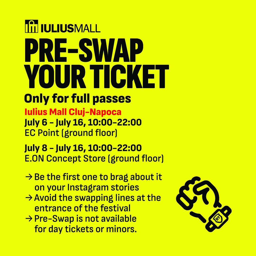 Brățara de festival, Electric Offers, tombolă pentru EC Ride spre Bonțida, EC Fun Zone și BUS station, toate te așteaptă la Iulius Mall Cluj!