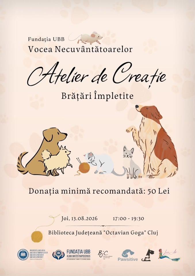 &Icirc;mpletești o brățară și ajuți un animal fără stăp&acirc;n! O nouă inițiativă a campaniei &bdquo;Vocea necuv&acirc;ntătoarelor&rdquo;