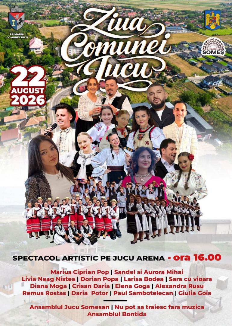 Ziua Comunei Jucu, la final de august. Artiști cunoscuți și muzică pentru toate gusturile