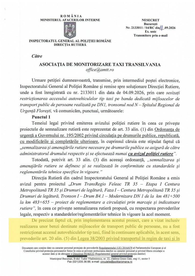 Poliția Rom&acirc;nă face lumină &icirc;n scandalul benzii dedicate din Florești: taxiurile nu au accesul restricționat