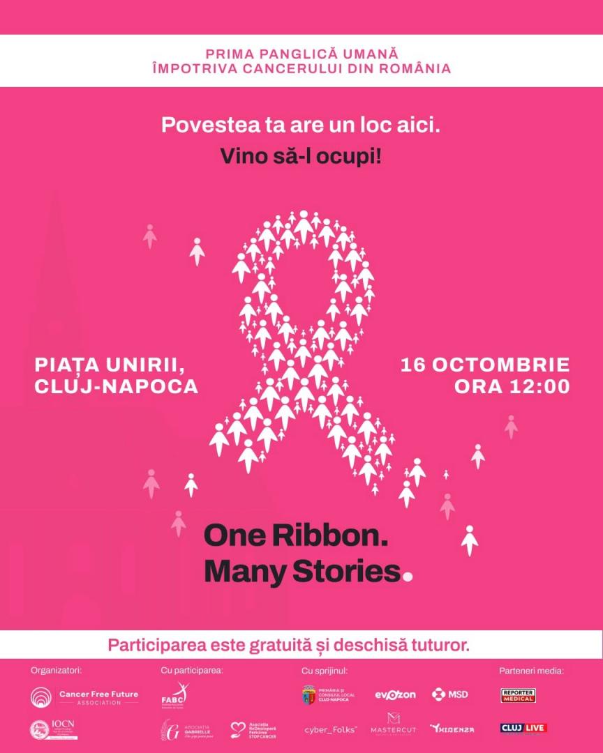 Ziua mondială de luptă &icirc;mpotriva cancerului la s&acirc;n / Participă la panglica umană, &icirc;n Piața Unirii: "Nu trebuie să fii pacient&rdquo;