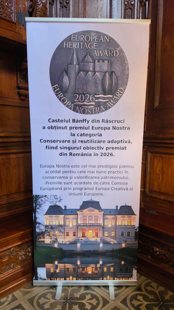 Premiul Europa Nostra 2026, marcat la Castelul B&aacute;nffy din Răscruci. &bdquo;Putem restaura la nivel european &icirc;n Rom&acirc;nia&rdquo;