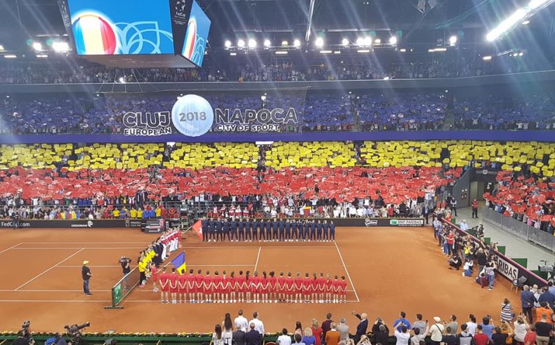 Atmosferă de vis și coregrafie unică la deschiderea partidei de FedCup România-Elveția