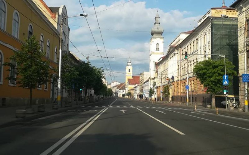 Cum arată Clujul fără trafic auto: "Zici că e Apocalipsa"