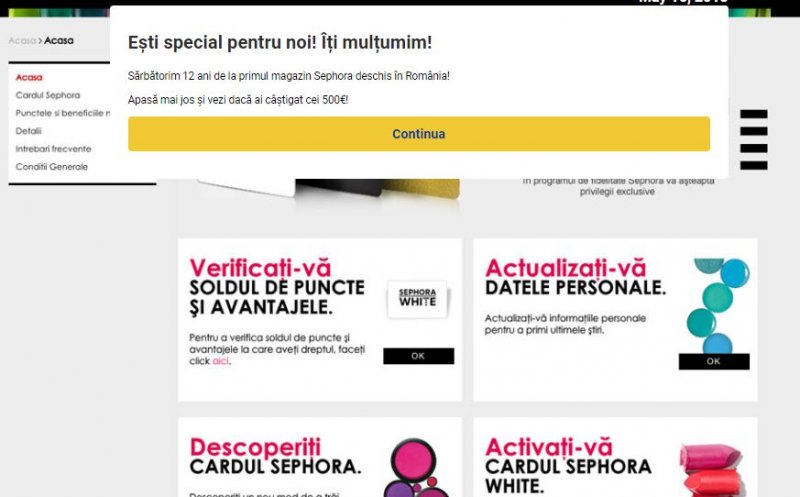 Înșelăciune pe internet cu vouchere Sephora