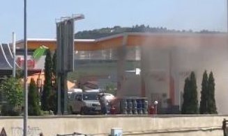 Incendiu la o benzinărie din Cluj. O persoană a murit, blocată în maşină