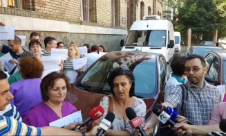 Un nou protest la Spitalul Judeţean Cluj: ”Cerem ministrului să emită un ordin special pentru şeful nostru”