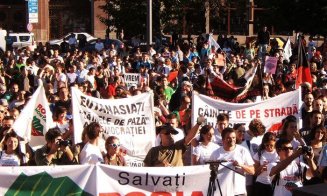 Protest în centrul Clujului: "Salvaţi Roşia Montană - Roşia Montană în UNESCO"