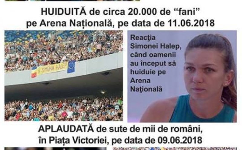 Organizaţii PSD, despre Simona Halep: Huiduită pe Arena Naţională, aplaudată la mitingul PSD