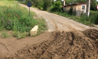 Ploile din ultimele zile au blocat un drum la Cluj