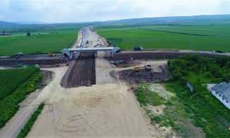 Imagini din dronă cu şantierul Autostrăzii Câmpia Turzii-Târgu Mureș