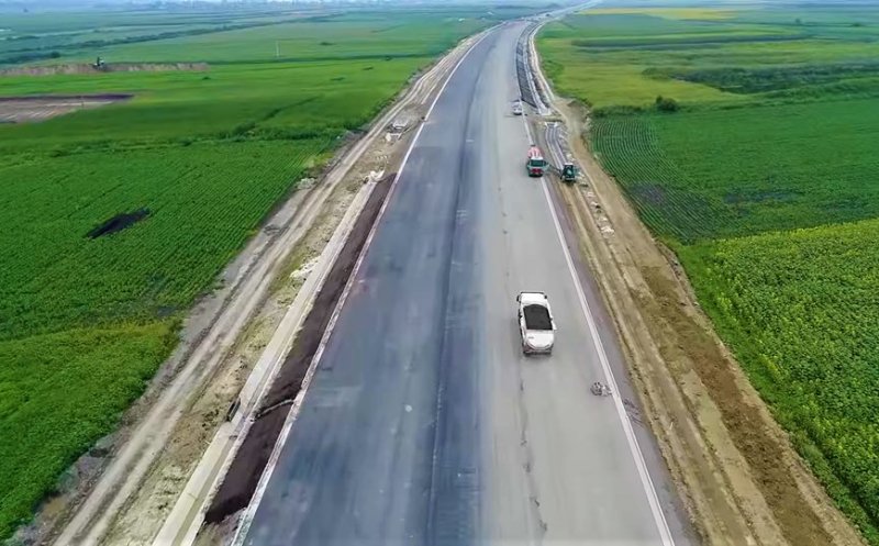 Imagini din dronă cu şantierul Autostrăzii Câmpia Turzii-Târgu Mureș