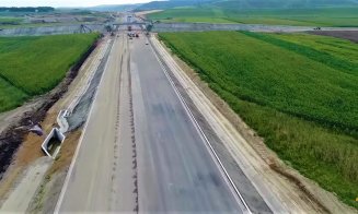 Imagini din dronă cu şantierul Autostrăzii Câmpia Turzii-Târgu Mureș