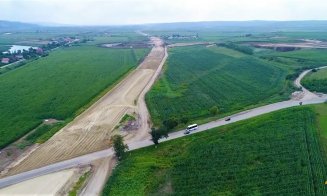 Imagini din dronă cu şantierul Autostrăzii Câmpia Turzii-Târgu Mureș