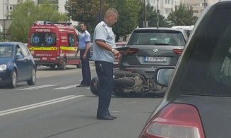Motociclist rănit într-un accident în Grigorescu