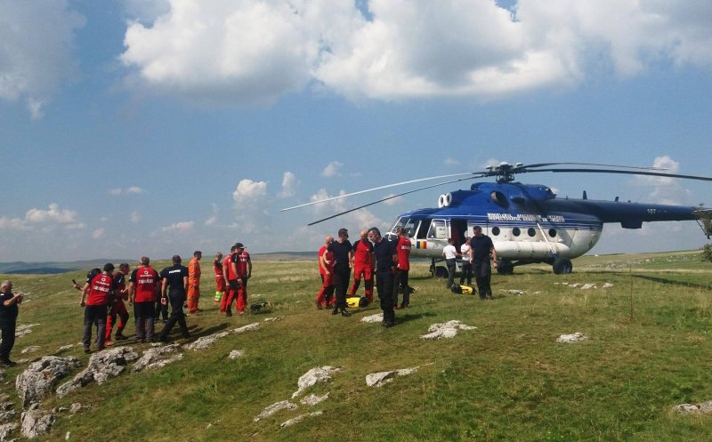 Exerciţii de salvare cu elicopterul în zona de munte, la Cluj.