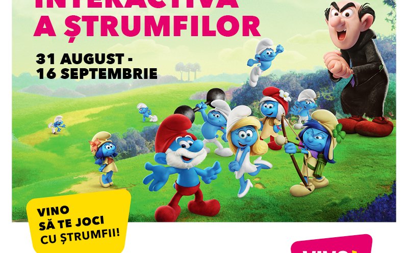 Luna septembrie aduce la VIVO! Cluj-Napoca lansarea campaniei ” Back to School ” și o invazie a Ștrumfilor în Satul Pierdut!