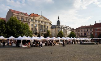 Cum arată Piața Țărănească din centrul Clujului. Zacuscă, must, plăcinte și poale-n brâu