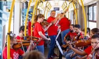 Concert simfonic la Cluj...în tramvai! Bittman şi Minculescu concertează în Unirii