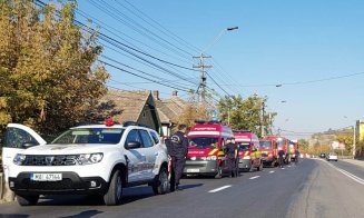 Alertă pe Calea Turzii: convoi de 22 de autovehicule de intervenție. Se simulează un cutremur major
