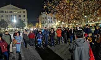 Protest în Cluj-Napoca, faţă de OUG 92 pe legile justiţiei: "Vrem justiţie liberă, neataşată politic"