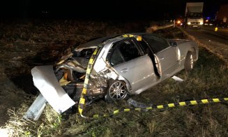 Accident cu 5 victime pe drumul Cluj-Gherla. Implicate, un TIR și 3 mașini
