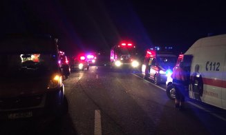 Accident cu 5 victime pe drumul Cluj-Gherla. Implicate, un TIR și 3 mașini
