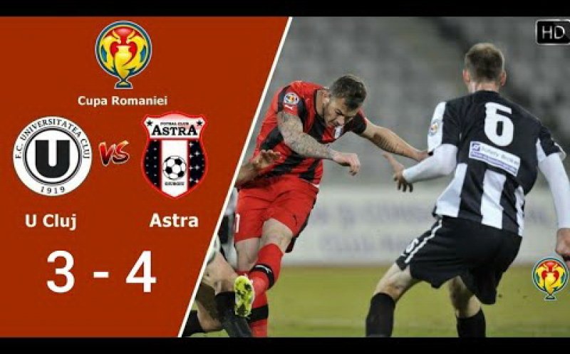 U Cluj - Astra Giurgiu s-ar putea termina 3:0