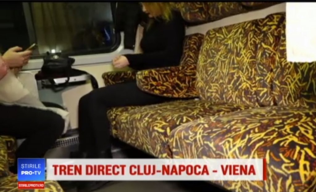 Cum arată în interior trenul direct Cluj - Viena