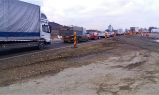 Bariera de tren de pe A3 face deja probleme în trafic. Cei 14 km de autostradă ar putea fi inauguraţi ASTĂZI