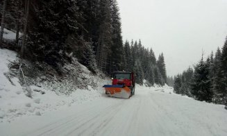 Ai drum în zona de munte din Cluj? Unde sunt probleme din cauza zăpezii
