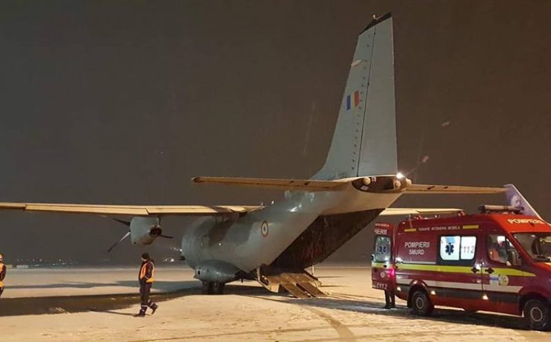 Copil în stare gravă, preluat de la Cluj de o aeronavă a MApN şi transportat la Bucureşti